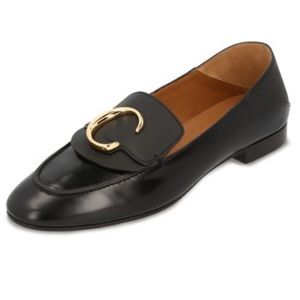 Chloe C Leather Fold Down Loafers